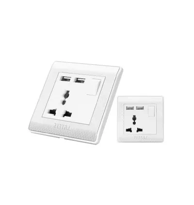 Total Socket Universal with USB Outlet THESST1116AUS