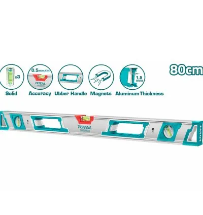 Total Spirit Level with Powerful Magnets 80cm TMT28086M