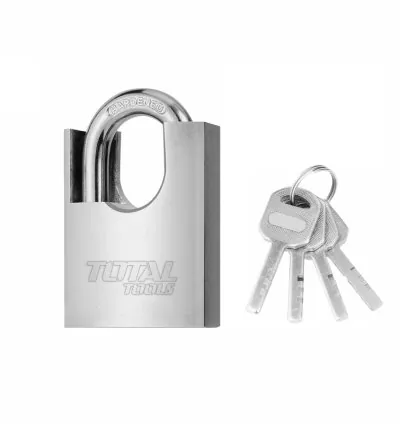 Total Anti Prying Steel Padlock 60mm with Iron Brass & Special Design Cylinder, 4 Iron Keys TSLK35601