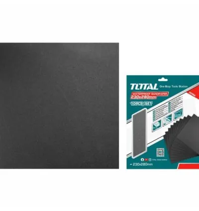 Total Waterproof Sand Paper for Sanding Wood, Wall, Paint, Plastic, Stone, Metal, and Glass 230 x 280mm P1500 TAC7150001