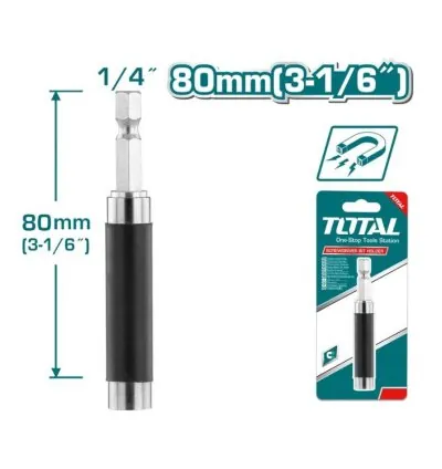 Total Screw Driver Bit Set Holder Extension with Magnetic 80mm 1pcs TAC463801