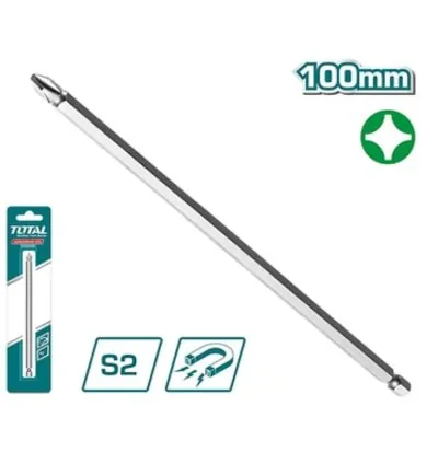 Total Screw Driver Bit Set PH2 100mm Sandblasted 1pcs TAC16PH274