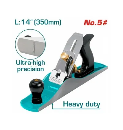 Total Manual Bench Planer 14"/350mm with Solid Brass Cutter Adjustment, Fully Machined and Polished THTP0205