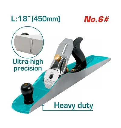 Total Manual Bench Planer 18"/450mm with Solid Brass Cutter Adjustment, Fully Machined and Polished THTP0206