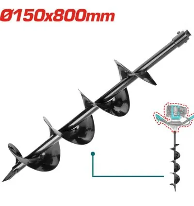 Total Earth Auger Bit ?150mm x 80cm TEA55221-2