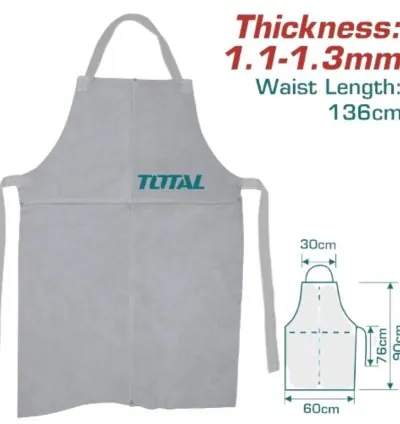 Total Welding Apron Leather 90 x 60cm Effectively Protects The Front Part of The Body From Welding Spatter TSPWA01