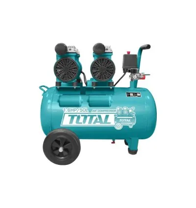 Total Air Compressor 50L Silent & Oil Free System, 2 Motors 1.6HP 600W TCS2150502-8