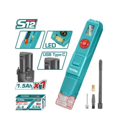 Total Auto Air Compressor Cordless Lithium-ion 160PSI 1.5Ah TACLI12012