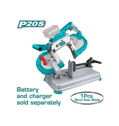 Total Band Saw Cordless Lithium-ion 20V with Band Saw Blade, Integrated Work Light TBSLI20127
