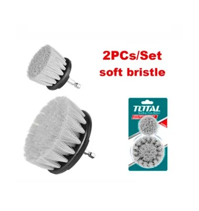 Total Soft Bristle Cleaning Brush 2" & 3.5" 2pcs Set TACS3235
