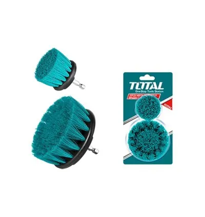 Total Medium Bristle Cleaning Brush 2" & 3.5" 2pcs Set TACM2235