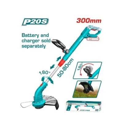 Total Grass Trimmer Cordless Lithium-ion 20V 300mm TGTLI20018