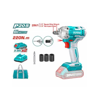 Total Impact Driver & Wrench Cordless Lithium-ion 20V TIWLI20208
