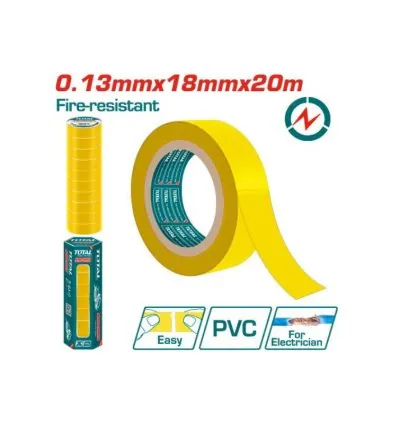 Total PVC Insulating Tape Yellow 20m THPET1011
