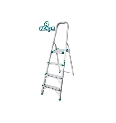 Total Household Ladder with 4 Steps, Aluminium Body THLAD06041