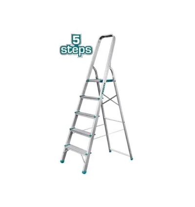 Total Household Ladder with 5 Steps, Aluminium Body THLAD06051