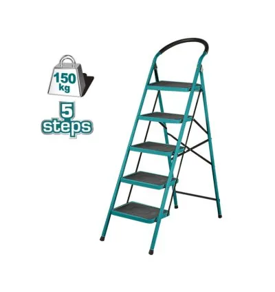 Total Steel Ladder 5 Steps 380x260mm Max Load 150Kg THLAD09051
