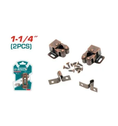 Total Double Roller Catch 1-1/4" with Galvanize Surface, Includes Fasteners, Steel 2pcs TRC2304