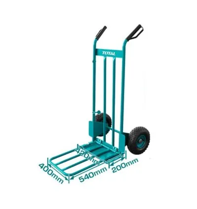 Total Hand Trolley 200Kg with High Grip Plastic Handles, 10"x3.50-4 2PR Pneumatic Wheels THTHT20771