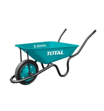 Total Wheel Barrow 120Kg 60L with 13x3" Solid Wheel, 4CBF Sand Capacity THTWB380008