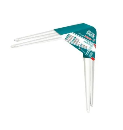 Total Shelf Bracket 2pcs Set 6x8" with 6 Attachment Points, 12 Mounting Screws, White TSB10608