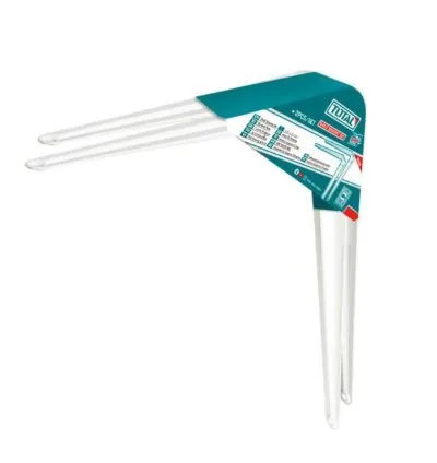 Total Shelf Bracket 2pcs Set 10x12" with 6 Attachment Points, 12 Mounting Screws, White TSB11012