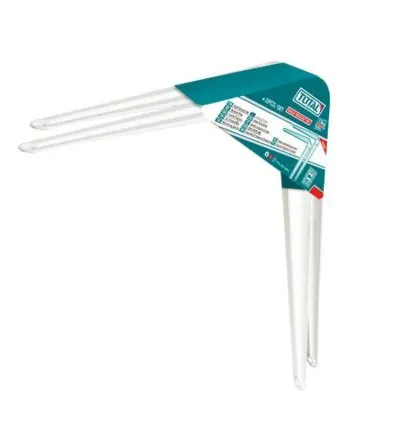 Total Shelf Bracket 2pcs Set 12x14" with 6 Attachment Points, 12 Mounting Screws, White TSB11214