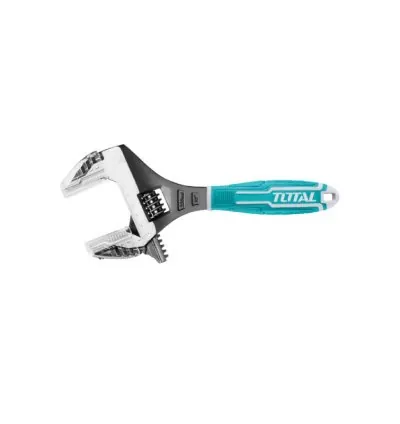 Total 2in1 Adjustable Wrench 250mm with Pipe Wrench Function, 2pcs Jaw Protector THT10210G