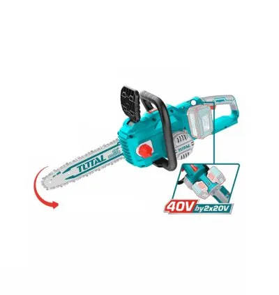 Total Cordless Chain Saw Lithium-ion 40V with 16'' Saw Chain & 16'' Chain Saw Bar TGSLI40168