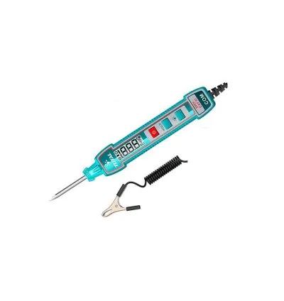 Total Automotive Circuit Tester DC 1-100V with Digital Display, Flashlight, Backlight, 2pcs AAA Batteries THTS41001