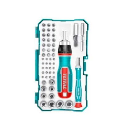 Total Screwdriver Bit Set, CR-V Material TACSD30556 (Pack of 55pcs)