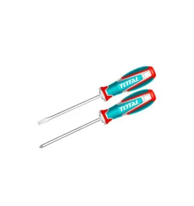 Total Screwdriver Set with S2 Blade, Strong Magnetic Pull, Ergonomic Handle TKSDS0226 (Pack of 2pcs)