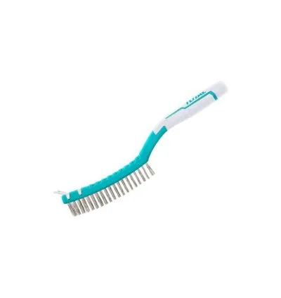 Total Steel Wire Brush 340mm with a Shovel Knife, Plastic Handle, 3 Rows TAC38051