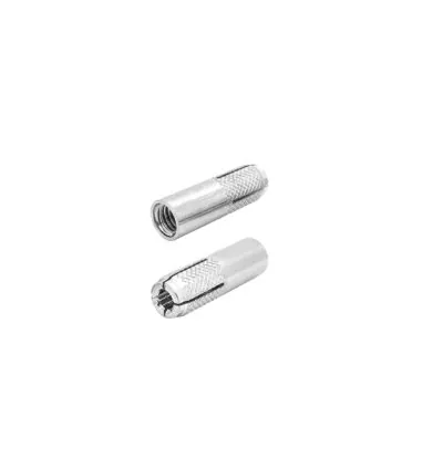 Total Drop-In Anchor Plug 1/4"x1" Carbon Steel, Zinc Plated Finish THWDA1411 (Pack of 50pcs)