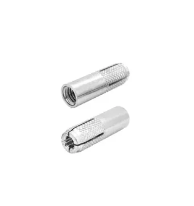 Total Drop-In Anchor Plug 1/2"-2" Carbon Steel, Zinc Plated Finish THWDA1221 (Pack of 50pcs)