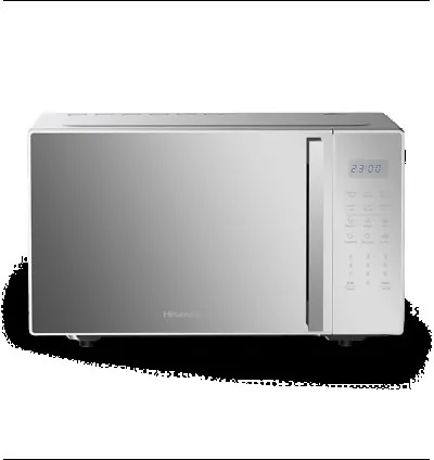 Hisense Microwave 30L 700W Solo Digital Touch Display, 6 Levels, Mirror Finish Silver H30MOMS9H
