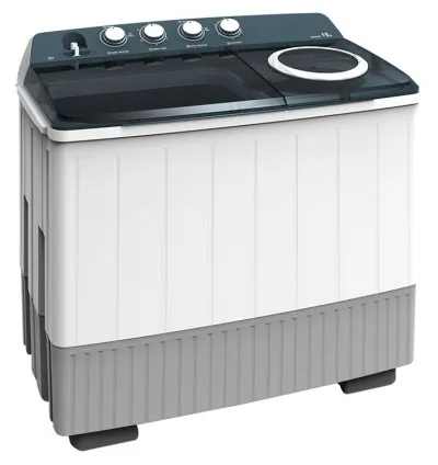 Hisense Washing Machine 16kg Manual, Twin Tub, Big Knobs, Transparent Lid, Drain Pump, White WSDE163