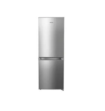 Hisense Refrigerator 265L Double Door, Bottom Freezer, Defrost Cooling, Recessed Handle, Big Guard, Tempered Glass, LED Light, Inox H370BIT