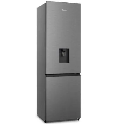 Hisense Refrigerator 262L Bottom Freezer, Water Dispenser, No Frost, Recessed Handle, Titanium Silver H350BTS-WD