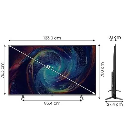 Hisense 55" Smart UHD 4K Quantum ULED TV with Dolby Vision Atmos, HDR 10+, 240Hz HRR Panel, 4K Resolution, Channel Speakers with Sub Woofer , Dolby Audio Sound 55E7K