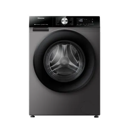 Hisense Washing Machine 10kg, Front Load A+++ Energy Efficiency Class, Jet Wash, Allergy Steam and Baby Steam Care, Intelligent LED Display, Durable Inverter Motor Titanium WF3S1043BT