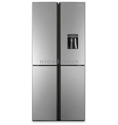 Hisense Refrigerator 392L 4 Cross Door with Water Dispenser, Total No Frost, Super Wide Space, LED Lighting, Multi Air Flow Technology H520FI-WD