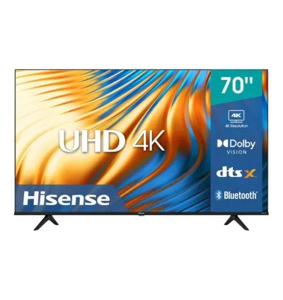 Hisense 70" LED UHD 4K Smart TV with A6 Series with Dolby Vision HDR, DTS Virtual X, Sports & Game Modes, Voice Remote 70A6H/K