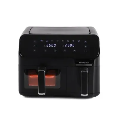 Hisense Dual Air Fryer 8.6L with LED Touch Control Panel, Two Cooking Basket 5.3L & 3.3L, Black H09AFBK2S5