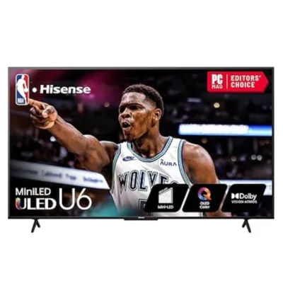 Hisense 65" ULED 4K Smart TV - Mini-LED, Dolby Vision HDR 10+, Dolby Atmos, Voice Control, Google TV, 65U6N-PRO.