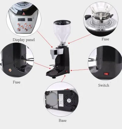 Raccea Commercial Coffee Grinder 60mm Flat Burr