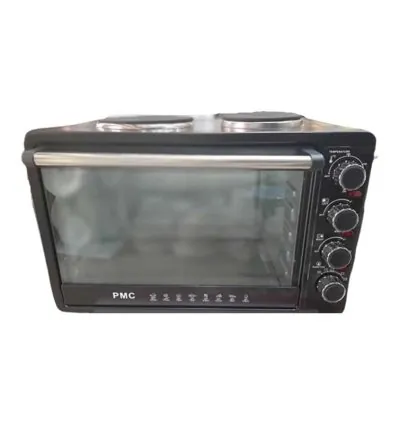 PMC Electric Oven 48L with 2 Hot Plates Thermostat Black