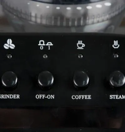 Rank Arena Espresso & Cappucino Coffee Machine with Built in Grinder Black 1.8L