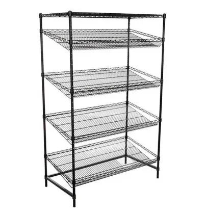 Generic Commercial Food Selling Wire Rack 5 Tier Black