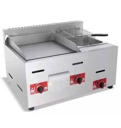 Generic Commercial Chapati Griller 4 Size & Fryer 6L Electric (Bums Surface)